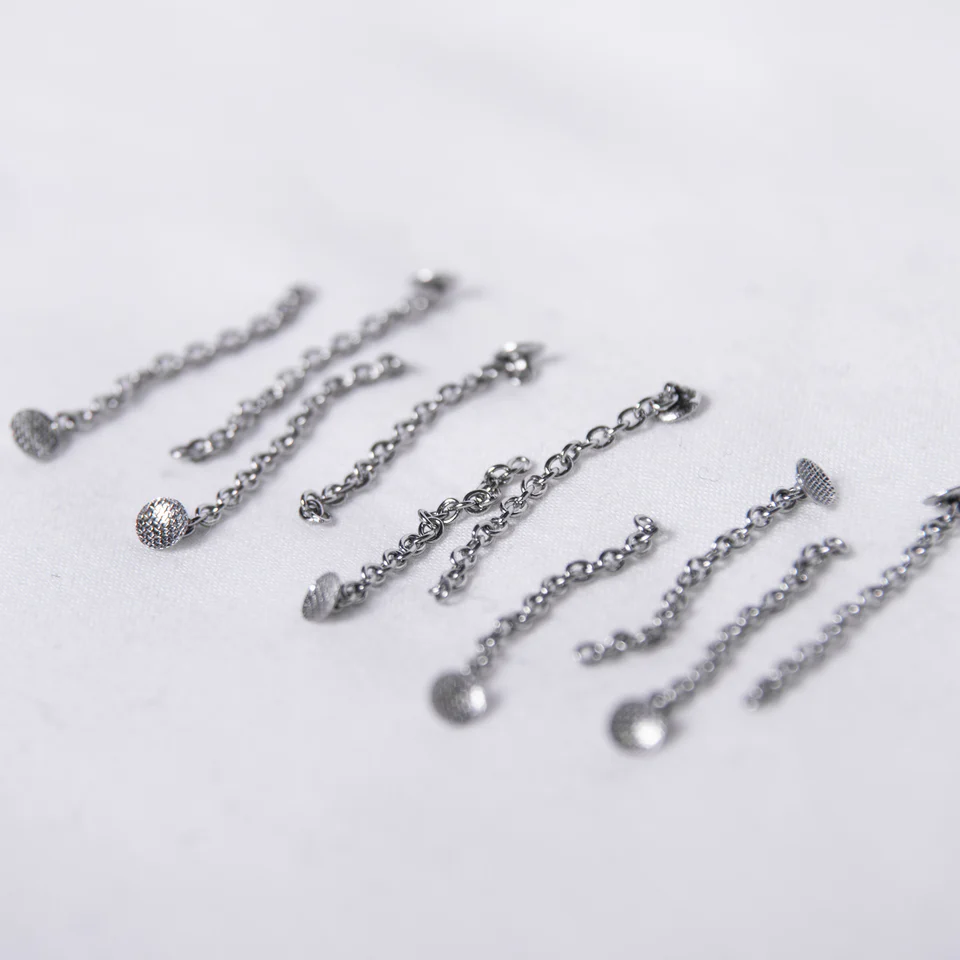 [IA17-101G] Traction Chain, round base, bondable, 10pcs/pkg (Gold)